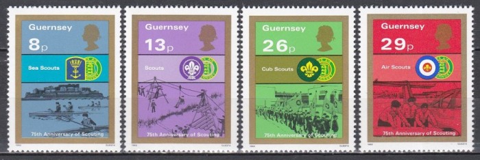 Guernsey 1982 - A 75-a aniversare a Mișcării Cercetașilor, MNH