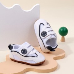 Adidasi albi cu bleumarine pentru baietei - Baby (Marime Disponibila: 6-9 luni