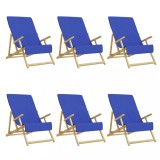 Cumpara ieftin Prosoape de plaja, 6 buc., albastru, 60x135 cm, textil 400 GSM