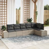 Cumpara ieftin Set de canapele pentru grădină 6 pcs Gri deschis Rattan poli