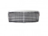 Grila radiator Mercedes W124/Clasa E(Sedan/Coupe/Cabrio/Combi) 1993-06.1996, crom, 1248801083, 501405-4 , 13 bar, Rapid