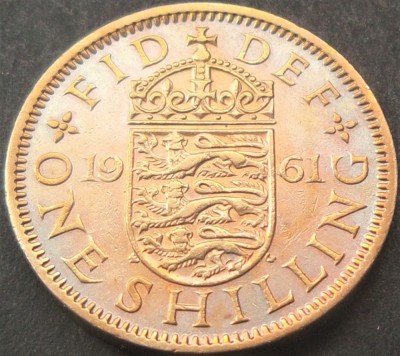 Moneda 1 SHILLING - MAREA BRITANIE / ANGLIA, anul 1961 *cod 1458 = excelenta foto