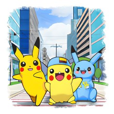 Sticker decorativ Pikachu, Multicolor, 55 cm, 11616ST foto