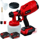 Einhell TC-SY 18/60 Li PXC + Twinpack - Pistol de vopsit 0.8 l 600 g/min + Set 2 acumulatori Li-Ion 18 V 4 Ah