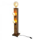 Lampadar Ht All Design, Wooden Floor Lamps, lemn de molid, LED, max. 40 W, E27, maro nuc, 17x17x73 cm - HT All Design, Maro