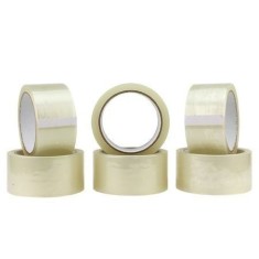 Banda adeziva solvent, scoth pentru ambalare, rola 48 mm x 60 m, transparent, set 6 buc