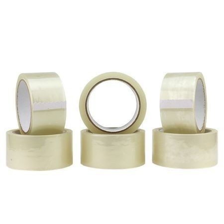 Banda adeziva solvent, scoth pentru ambalare, rola 48 mm x 60 m, transparent, set 6 buc