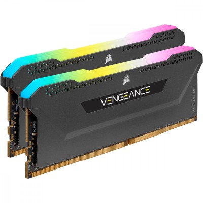 Memorie DDR Corsair DDR4 32 GB, frecventa 3200 MHz, 16 GB x 2 module, radiator, iluminare RGB, &amp;amp;quot;CMH32GX4M2E3200C16&amp;amp;quot; foto