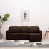 VidaXL Canapea extensibilă modulară, 3 locuri, maro, piele ecologică