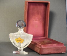 Sticla veche parfum Shalimar Guerlain cristal Baccarat - cutie originala c.1920 foto