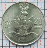 Solomon 20 cents 1995 UNC tiraj 20.000 - FAO - km 82 - A015, Australia si Oceania