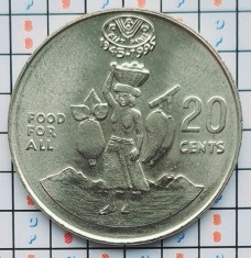 Solomon 20 cents 1995 UNC tiraj 20.000 - FAO - km 82 - A015