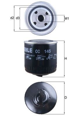 MAHLE OC 145 Filtru ulei foto