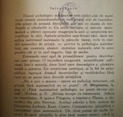 Problema masurarii in psihologie (V. Pavelcu, 1943) foto