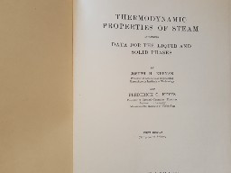 Termodynamic properties of steam - Joseph H. Keenan foto