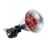 Suport bec infraroșu Fermag, Premium, pentru &icirc;ncălzire pui, purcei, miei și reptile, dimabil, 22 cm, cablu 5 m, bec 100 W inclus