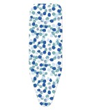 Husa Masa Calcat Casa Si Premium S 110x30 cm Bumbac, Snur Ajustare, Gri/Colorata