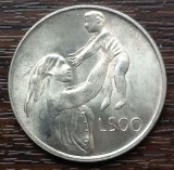 (A747) MONEDA DIN ARGINT SAN MARINO - 500 LIRE 1972, SERIA MATERNITATEA, Europa