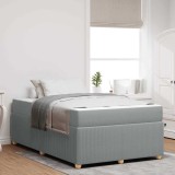 VidaXL Cadru de pat cu saltea Gri deschis 120 x 190 cm țesătură 3398366