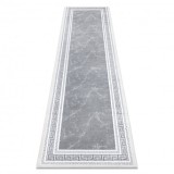 Modern GLOSS covor, traversa 2813 27 stilat, cadru, grecesc gri, 60x300 cm