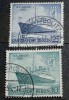 Berlin 1955 nave, vapoare serie 2v stampilata, Stampilat