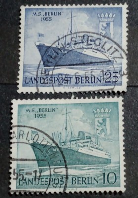 Berlin 1955 nave, vapoare serie 2v stampilata foto