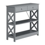 Cumpara ieftin Consola, din mdf lacuit gri, Lomir, 87x30x80 cm