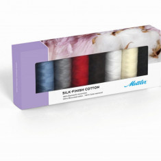 Ata Cusut si Quilting Mettler Coton Silk-Finish, Set 8 buc, No50 150m