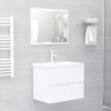 VidaXL Set mobilier de baie, 2 piese, alb, PAL 804872