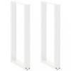 VidaXL Picioare de masă de bar &icirc;n formă de U, 2 buc., alb, 40x(90-91) cm, oțel 4013217