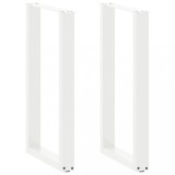 VidaXL Picioare de masă de bar &icirc;n formă de U, 2 buc., alb, 40x(90-91) cm, oțel 4013217
