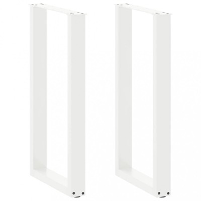 vidaXL Picioare de masă de bar &amp;icirc;n formă de U, 2 buc., alb, 40x(90-91) cm, oțel 4013217 foto