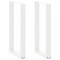 vidaXL Picioare de masă de bar &icirc;n formă de U, 2 buc., alb, 40x(90-91) cm, oțel 4013217