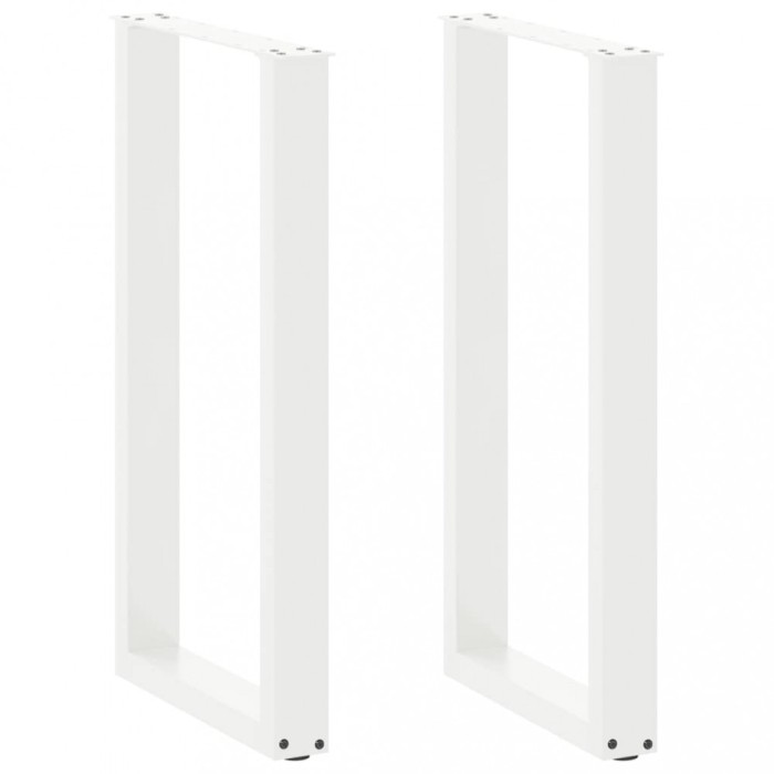 vidaXL Picioare de masă de bar &icirc;n formă de U, 2 buc., alb, 40x(90-91) cm, oțel 4013217