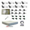 Kit sistem complet 8 camere supraveghere exterior HIKVISION FULL HD 40 m IR hard 2 TB SafetyGuard Surveillance