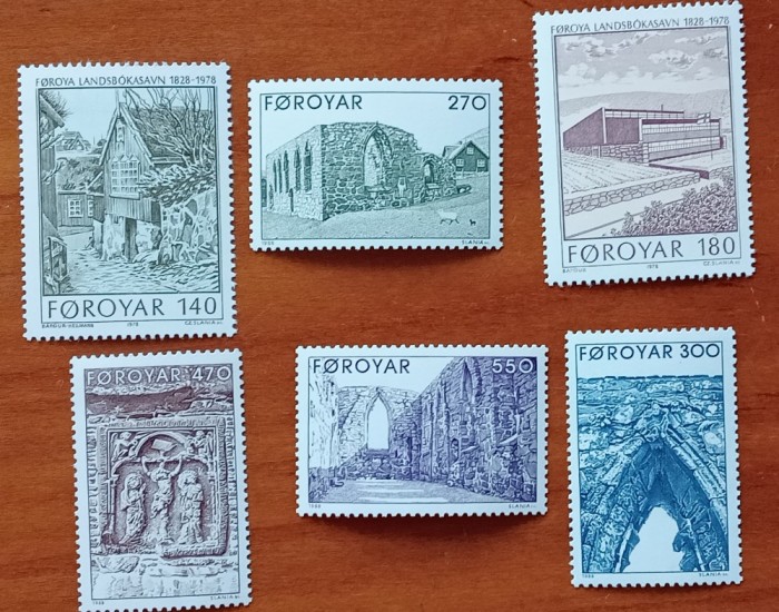 FEROE/FEROYAR-&#039;&#039;PEISAJe-monumente istorice.&#039;&#039;-SERIE 6V.- -MNH NESTAMP. -vezi scan