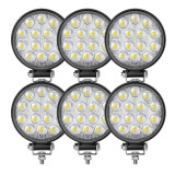 Cumpara ieftin Set 6 x Proiector LED auto offroad 42W 12V-24V, 3080 lumeni, rotund