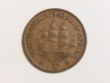 1 penny 1942 Africa de sud, moneda