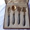 argint SET TACAMURI PESTE 1900 FRANTA in cutie ORIGINALA marcaj MINERVA splendid