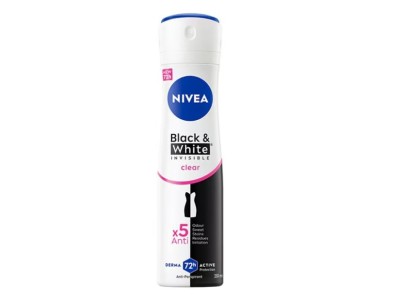 Deodorant spray Nivea Invisible for Black &amp;amp; White Clear, 250 ml foto