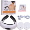 Aparat Masaj Cervical Electrostimulare SH-208, Terapie Pulsuri, Reduce Dureri, Portabil + Plasturi