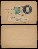 Argentina 1900 Uprated stationery Wrapper Buenos Aires to Antwerp Belgium DB.105