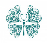 Cumpara ieftin Sticker decorativ Fluture, Turcoaz inchis, 60 cm, 1155ST-9, Oem