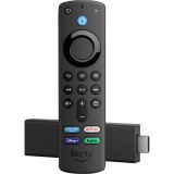 Media Player Amazon Fire TV Stick 4K, Quad-core, Fire OS, Micro USB, 8 GB, Wi-Fi, Bluetooth, Control TV, Control vocal Alexa, Negru