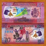 !!! NOU : SOLOMON ISLANDS - 10 DOLARI 2023 , COMM - P 39 - UNC / POLIMER