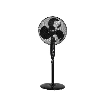 Ventilator cu picior FLORIA ZLN-2324, Negru Putere 40W, Diametru 40 cm, 3 trepte de viteza, Unghi inclinare reglabil, foto