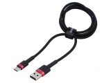 Cablu USB 2.0 A la C, 1m, negru, 3A, Baseus
