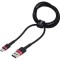 Cablu USB 2.0 A la C, 1m, negru, 3A