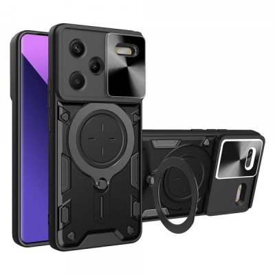 Husa pentru Xiaomi Redmi Note 13 Pro+, Techsuit, CamGuard Pro, Neagra foto