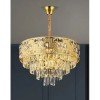 Candelabru Cristal NEUSCHWANSTEIN Nobile 4xE14, Diametru 40cm, Auriu, Inaltime Reglabila, Alessandro DESIGN